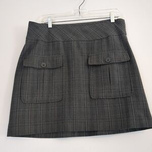 Denver Hayes Mini Skirt Women's Size 10 Gray Plaid Clueless Y2k Clueless Pocket